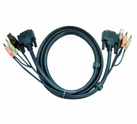 Cordon KVM DVI USB Audio 1,8 mtre ATEN 2L-7D02U