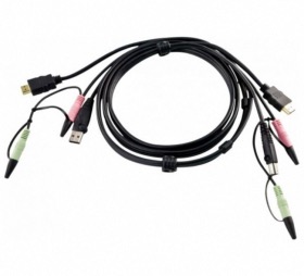 Cordon KVM HDMI USB Audio 1,8 mètres ATEN 2L-7D02UH