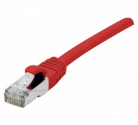 Cable ethernet Cat 6 LSOH snagless rouge - 15 cm