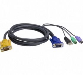Cordon KVM VGA/PS2-USB 1,8 mtres ATEN 2L-5302UP