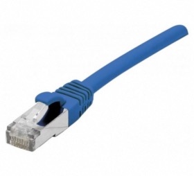 Cable ethernet Cat 6 LSOH snagless bleu - 15 cm