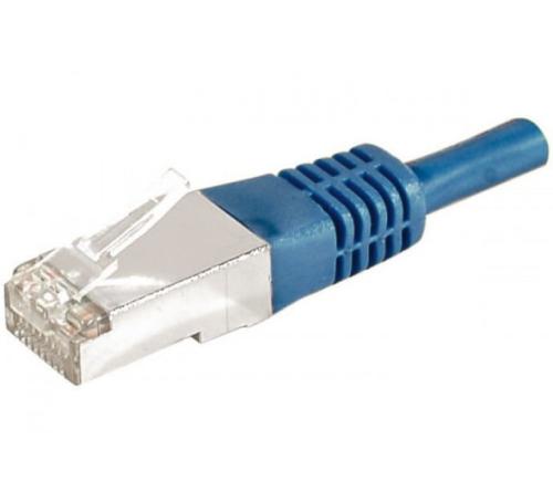 Cable ethernet bleu 50 cm catégorie 6 F/UTP aluminium