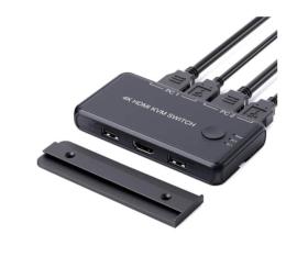 Mini Switch KVM HDMI 4K USB 2 ports avec câbles