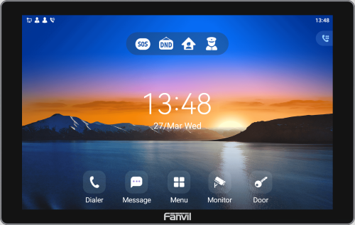 Ecran d'accueil I507W Android WiFi pour portier SIP Fanvil