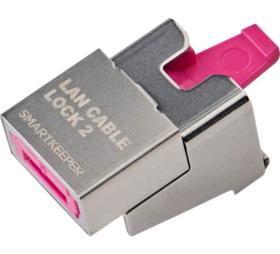 5 Bloqueurs de cordons RJ45 + 1 clé Basic Fuschia