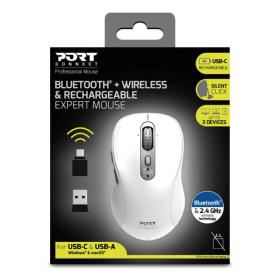 Souris Bluetooth rechargeable Expert blanche Port Design