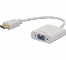 afficher l'article Convertisseur HDMI vers VGA + audio 15 cm blanc