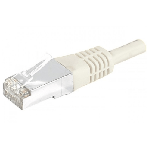 Câble RJ45 gris 15 M catégorie 6a S/FTP cuivre