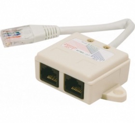 Doubleur de prise RJ45 avec cordon