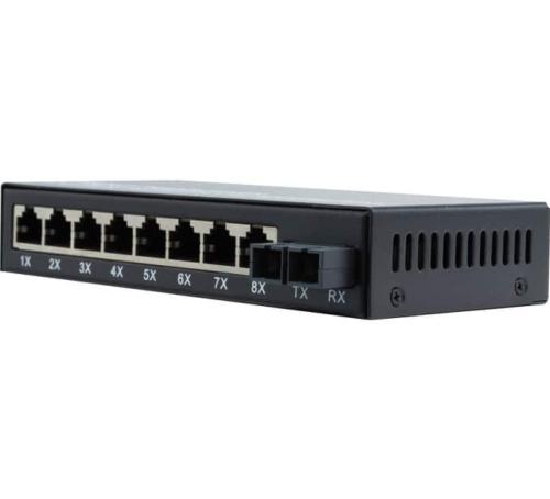 Switch 8 ports RJ45 convertisseur fibre 100 FX