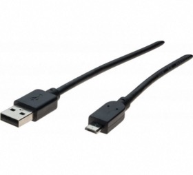 afficher l'article Cordon USB 2.0 type A / micro USB 1 m noir