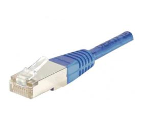 Câble RJ45 15 cm bleu catégorie 6 blindé F/UTP