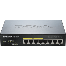 Switch D-LINK 8 ports giga 4 PoE+ 60W DGS-1008P