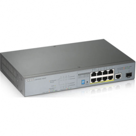 afficher l'article Switch 8 ports giga PoE 130W 1 SFP Zyxel GS1300-10HP