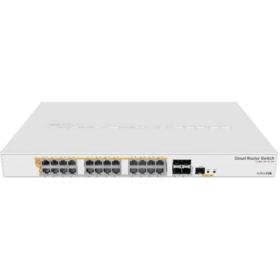 Switch routeur 24 ports PoE 4 SFP+ Mikrotik CRS328-24P-4S+RM