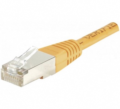 Câble RJ45 15 m orange catégorie 6 blindé F/UTP