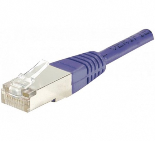 Câble RJ45 50 cm violet catégorie 6 blindé F/UTP