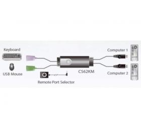 Mini Switch KVM USB 2 ports Aten CS62KM