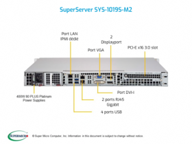 Serveur rackable 1U Socket 1151 pour Celeron i3 i5 i7