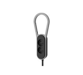 Rallonge multiprise � mousqueton 2 prises FR 10 m