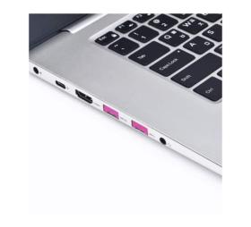 6 Bloqueurs de port USB-A + 1 clé Basic Fuschia