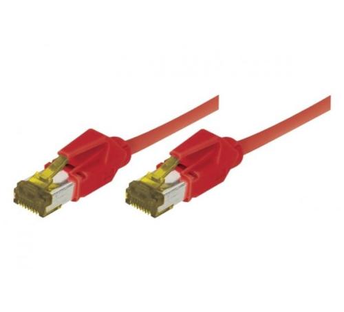 Cordon ethernet 10 gigabit Cable Draka Cat.7 rouge - 50 cm