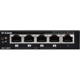 Switch D-LINK 5 ports gigabit 4 PoE+ 60W DGS-1005P