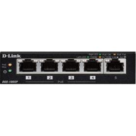 Switch D-LINK 5 ports gigabit 4 PoE+ 60W DGS-1005P