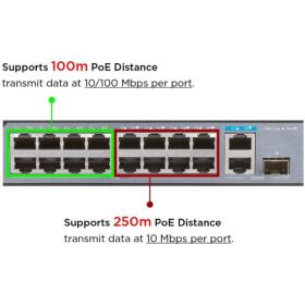 Switch 16 ports 10/100 PoE 1 giga D-Link DSS-100E-18P