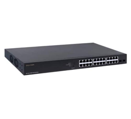 Switch 24 ports gigabit PoE+ 370W 2 SFP Niv2