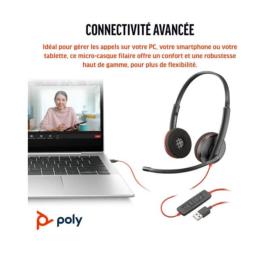 Micro casque USB-A/C Blackwire C3220 Poly HP