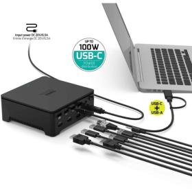 Station d'accueil USB A/C multiports Port Designs