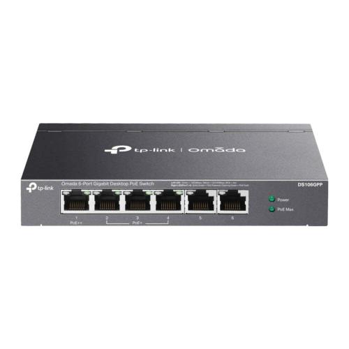 Switch 6 ports giga 4 PoE+ 64W TP-Link DS106GPP