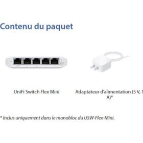 Switch UniFi 5 ports gigabit 1 PoE in Ubiquiti