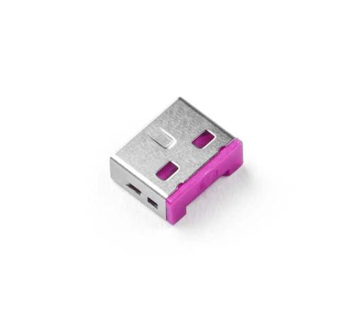 6 Bloqueurs de port USB-A + 1 clé Basic Fuschia