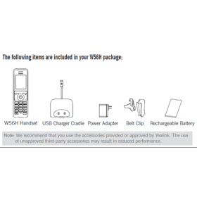 Combiné téléphonique DECT additionnel W56H Yealink