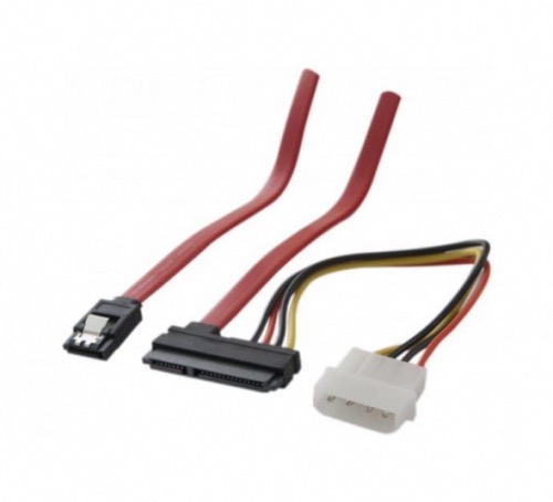 Câble SATA 2 en 1 avec alimentation Molex 50 cm