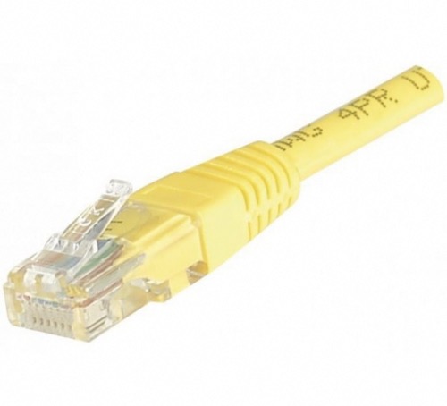 Cable 10 m jaune catégorie 6 non blindé U/UTP