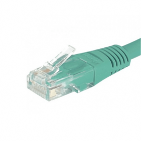 Cble RJ45 vert 10 m catgorie 5e U/UTP aluminium