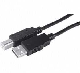 Cordon USB 2.0 type A vers Type B noir 1,8 m