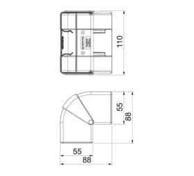 Angle extérieur pour goulotte Rapid 45-2 GK 100x53 OBO