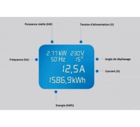 8 prises électriques rackables avec ampèremètre