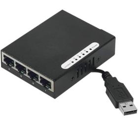 Switch 5 ports RJ45 10/100 alimentation USB