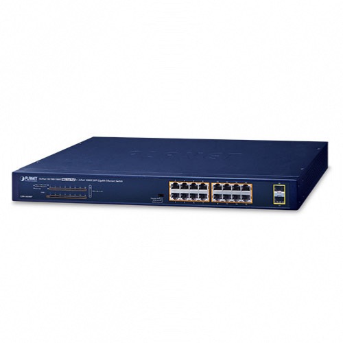 Switch 16 ports Gigabit PoE+ 2 SFP Planet GSW-1820HP