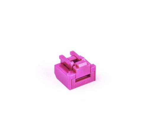 10 Bloqueurs de port RJ45 + 1 clé Basic Fuschia