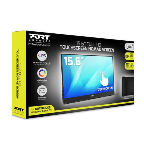 Moniteur portable Tactile USB-C 15,6 pouces Port Connect