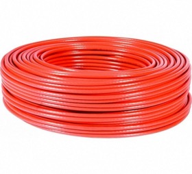 Bobine 100 m de câble rouge multibrin blindé F/UTP catégorie 6a LSOH