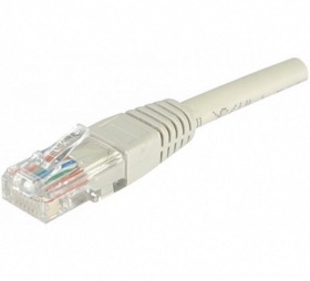 Cble RJ45 gris 10 M catgorie 6 U/UTP aluminium