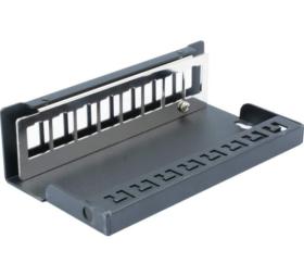 Boitier 1U 8 ports Keystone pour Rail DIN ou mural