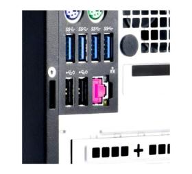 10 Bloqueurs de port RJ45 + 1 clé Basic Fuschia